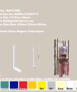 LT KARE DELİKLİ DİKME 30X30X1,5mm RS869-LT8001717