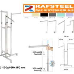 Askılık Bazalı Dört Yönlü Stand  RAFSTEEL RS9000RA0127