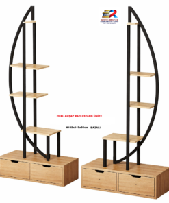 Askılık Orta Stand Bazalı Ahşap Raflı RAFSTEEL RS869ERA0712