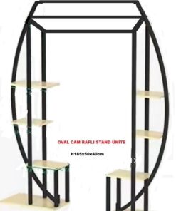 Askılık Cam Raflı Oval Stand RAFSTEEL RS869ERA0735