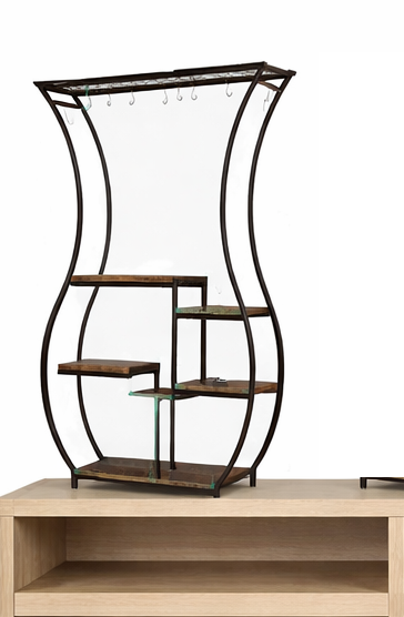 Askılık Stand Bazalı Ahşap Raflı RAFSTEEL RS869ERA0706 3 Askılık Stand Bazalı Ahşap Raflı RAFSTEEL RS869ERA0706