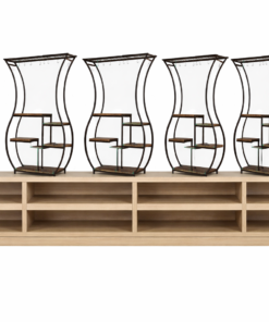 Askılık Stand Bazalı Ahşap Raflı  RAFSTEEL RS869ERA0708