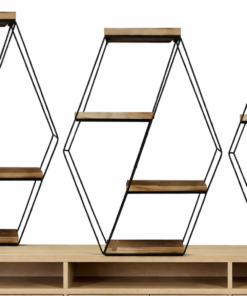 Askılık Stand Bazalı Ahşap Raflı RAFSTEEL RS869ERA0709