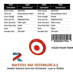 PAZAR ARABASI KÜÇÜK TEKERLEK RS869391T501