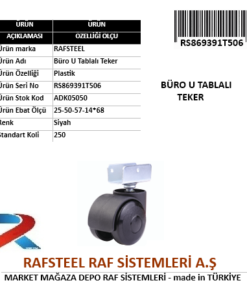 BÜRO İÇİN U TABLALI TEKER RS869391T506