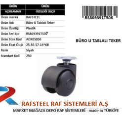 BÜRO İÇİN TABLALI TEKER RS869391T507