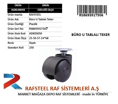 BÜRO İÇİN TABLALI TEKER RS869391T507 3 BÜRO İÇİN TABLALI TEKER RS869391T507