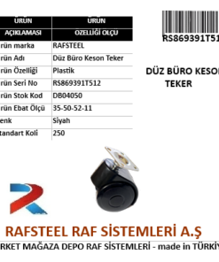 BÜRO İÇİN DÜZ KESON TABLALI TEKER RS869391T512