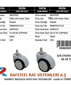 50lik VE 75lik 3/8 CİVATALI TEKER RS869391T514