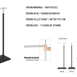 Askılık T Bazalı Stand RAFSTEEL RS9000RA0101