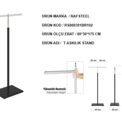 Askılık T Bazalı Stand RAFSTEEL RS9000RA0102