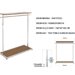 Askılık Bazalı Tek Yönlü Stand RAFSTEEL RS9000RARA0114