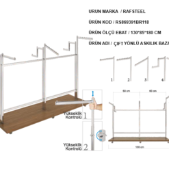 Askılık Bazalı Çift Yönlü Stand RAFSTEEL RS9000RA0118