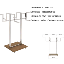 Askılık Bazalı Dört Yönlü Stand R RAFSTEEL RS9000RARA0122