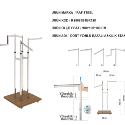 Askılık Bazalı Dört Yönlü Stand  RAFSTEEL RS9000RA0128