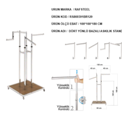 Askılık Bazalı Dört Yönlü Stand  RAFSTEEL RS9000RA0129