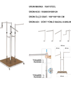 RONDO BAZALI DÖRT YÖNLÜ ASKILIK STAND RAFSTEEL RS869391ERA129