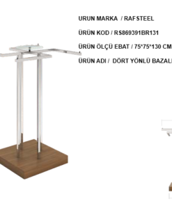 RONDO BAZALI DÖRT YÖNLÜ ASKILIK STAND RAFSTEEL RAFSTEEL RS869391ERA131