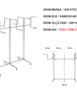 RONDO DÖRT YÖNLÜ ASKILIK STAND RAFSTEEL RS869391ERA123