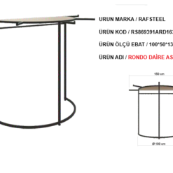 Askılık Daire Üst Tablalı Stand RAFSTEEL RS9000RA0163