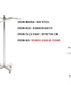 RONDO DÖRT YÖNLÜ  ASKILIK STAND RAFSTEEL RS869391ERA174