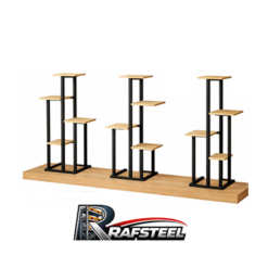 RAF  STAND Bazalı Ahşap veya Cam Raflı RAFSTEEL RS5000RA9802