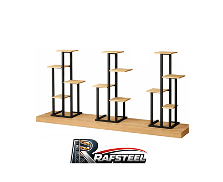 RAF STAND Bazalı Ahşap veya Cam Raflı RAFSTEEL RS5000RA9802 3 RAF STAND Bazalı Ahşap veya Cam Raflı RAFSTEEL RS5000RA9802