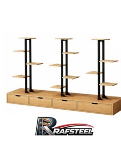 RAF STAND Bazalı Ahşap veya Cam Raflı RAFSTEEL RS5000RA9803
