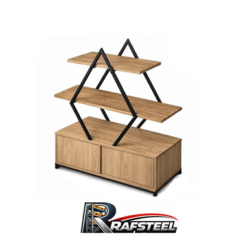 RAF STAND Bazalı Ahşap veya Cam Raflı RAFSTEEL RS5000RA9806
