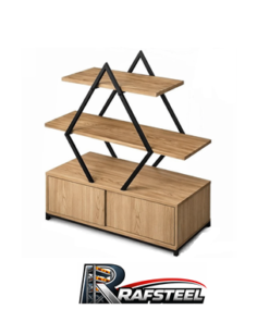 RAF STAND Bazalı Ahşap veya Cam Raflı RAFSTEEL RS5000RA9806