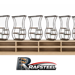 RAF STAND Bazalı Ahşap veya Cam Raflı RAFSTEEL RS5000RA03