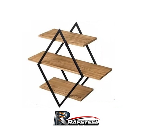 DUVAR RAF STAND Ahşap veya Cam Raflı RAFSTEEL RS5000AC002 3 DUVAR RAF STAND Ahşap veya Cam Raflı RAFSTEEL RS5000AC002