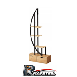 RAF STAND Bazalı Ahşap veya Cam Raflı RAFSTEEL RS5000ROB9810