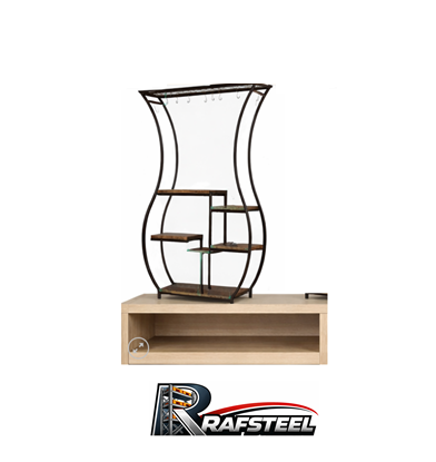 RAF STAND Bazalı Ahşap veya Cam Raflı RAFSTEEL RS9000RA01 3 RAF STAND Bazalı Ahşap veya Cam Raflı RAFSTEEL RS9000RA01