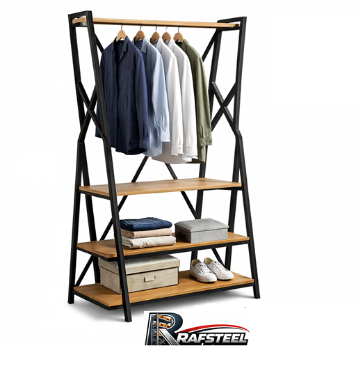 ASKILIK STAND Bazasız Ahşap veya Cam Raflı RAFSTEEL RS9000RA05 3 ASKILIK STAND Bazasız Ahşap veya Cam Raflı RAFSTEEL RS9000RA05