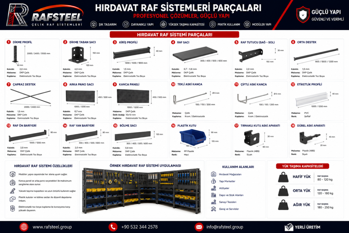 10 hirdavat raf sistemleri parcalari