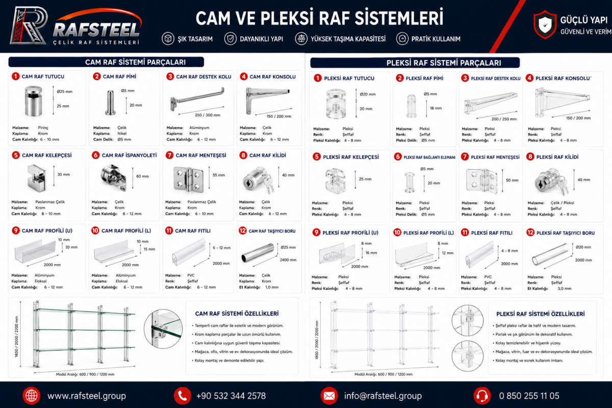 8 cam raf sistemleri parcalari