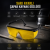 Sarı Ayarlı Çapak Kaynak Gözlüğü -Sarı Lens İş Güvenliği Kaynak Gözlüğü | Metal ve Taşlama Uyumlu