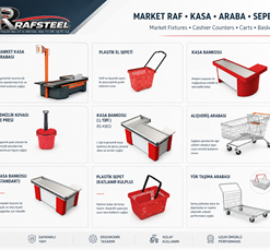 RAFSTEEL MARKET RAF KASA ARABA SEPET / Ürün Fiyatları için Raf Parçaları Sayfasına bakınız..
