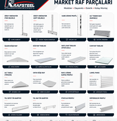RAFSTEEL MARKET RAF PARÇALARI / Ürün Fiyatları için Raf Parçaları Sayfasına bakınız..