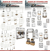 RAFSTEEL ASKILIK STANDLAR / Ürün Fiyatları İçin Askılık Raf Sistemleri Sayfasına bakınız