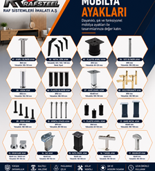 RAFSTEEL MOBİLYA AYAKLARI / Ürün Fiyatları İçin  Pingo-Tapa-Teker ve Aksesuarlar Sayfasına bakınız