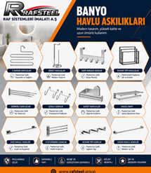 RAFSTEEL BANYO HAVLU ASKILIKLARI / Ürün Fiyatları İçin Tel Raf Sistemleri Sayfasına Bakınız