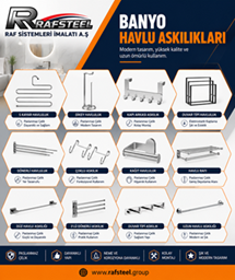 RAFSTEEL BANYO HAVLU ASKILIKLARI / Ürün Fiyatları İçin Hırdavat Raf Sistemleri Sayfasına bakınız