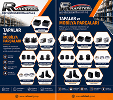RAFSTEEL TAPALAR VE MOBİLYA PARÇALARI / Ürün Fiyatları İçin  Pingo-Tapa-Teker ve Aksesuarlar Sayfasına bakınız