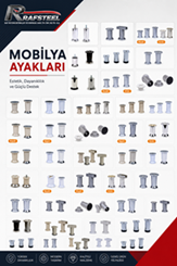 RAFSTEEL MOBİLYA AYAKLARI / Fiyat Teklifi Alınız.Ürün Fiyatları için Pingo Tapa Teker Sayfasına Bakınız