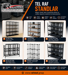 RAFSTEEL TEL RAF SİSTEMLERİ / Ürün Fiyatları İçin Tel Raf Sistemleri Sayfasına bakınız.